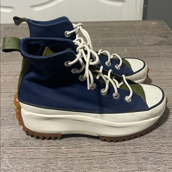 Converse Chuck Taylor All Star Move Platform Navy Sneakers Leather Size 6 - Picture 2 of 7